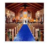 XIUsheUA Tappeto Cerimonia Matrimonio Corridore del corridoio con paillettes Tappeto nuziale all'aperto for la cerimonia di nozze per matrimonio cerimonia chiesa esterno(Blue1,360-12ft,125cm-4ft)