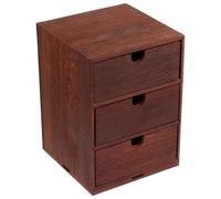 XIUsheUA Wood Sewing Box Wooden Storage Box Desktop Drawer Organizer Wood Outdoor Bins Tabletop Cabinet Desk Mini Dresser Cube Boxes Drawers per Tessuti, Strumenti(33X18X18CM)