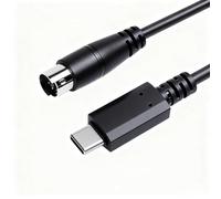 Xiusiyt Cavo MIDI da USB-C a Mini-din 7 maschio per IK Multimedia iRig Series, HD, HD-A, tasti, I/O 25/49, MIDI 2 Pro, Pro Duo, Pro I/O Stream, Plug-and-Play, (USB-C, 1,9 m)