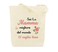 XiuSpark Regalo Festa Della Mamma Idee Regalo,Idea Regali Per La Mamma Di Natale Compleanno Festa Della Mamma Natale Utili Regali Originali San Valentino Per Lei,Borsa Tela,Borsa Shopper Donna