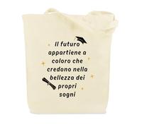 XiuSpark Regalo Laurea Donna,Regali per La Laurea,Idea Regalo per Festa Della Donna Ragazza Divertenti San Valentino per Lei Natale,Regali Amica Sorella Compleanno,Borsa Tela