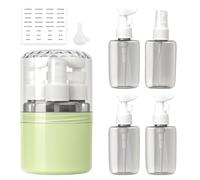 Xiuxhae Contenitori Da Viaggio Per Liquidi 4-in-1 Set Riempibile, Accessori Viaggio Aereo Pompa 50ml Etichette Adesive, Regali Utili Per Chi Ama Viaggiare Impermeabile Antifuga Viaggio Ufficio (Verde)