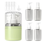 Xiuxhae Contenitori Da Viaggio Per Liquidi 4-in-1 Set Riempibile(Verde) | Accessori Viaggio Aereo Pompa 50ml Etichette Adesive, Regali Utili Per Chi Ama Viaggiare Antifuga Viaggio Ufficio