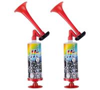 Xiuyer Tromba da Stadio, Trombetta da Stadio, Trombetta, 2 PCS Loud Handheld Air Horn Clacson a Gas Tromba, Air Horn per Partite di Calcio, Eventi Sportivi, Nautica, Celebrazioni (Grande Rosso)