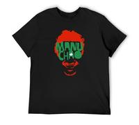 XIWA Manu Chao Mano Negra Latino France Ska Punk Band T-Shirt Graphic Tee Printed Top Mens Black Shirt S