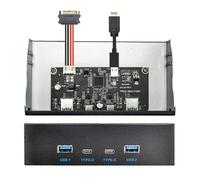 Xiwai 10Gbps USB 3.1 Pannello anteriore Tipo-A e tipo C 4 porte HUB a connettore di tipo E Cavo scheda madre 10 Gbps per cassetto CD-ROM da 5,25"