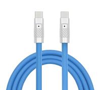 xiwai 120W Tipo di alimentazione C USB-C a USB-C Silicone Liquido Ultra Soft USB2.0 Dati Cavo Blu Carica Rapida per Laptop Tablet Telefono 1M