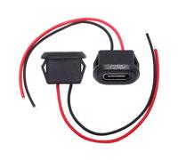 xiwai 2 confezioni USB 2.0 tipo C femmina a 2 pin cavo a treccia cavo aperto alimentazione dati DC 5 V per riparazione fai da te OEM