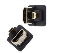xiwai 2 pezzi/lotto Micro HDMI 1.4 maschio tipo D a HDMI femmina su e giù porta salvaschermo adattatore di estensione angolare posteriore a forma di U a 360 gradi