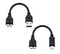 xiwai 2 pz/set USB 3.1 USB-C Type-C a Micro 3.0 e USB 3.0 Tipo-A Maschio a Micro 3.0 B Maschio Disco SSD Cavo Dati 15cm