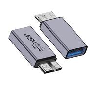 xiwai Adattatore da micro USB 3.0 maschio a USB-C USB 3.1 tipo A femmina, convertitore di alimentazione dati da 10 Gbps, per computer portatile, PC, SSD Disk