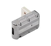 xiwai Adattatore da USB 3.1 tipo C femmina a USB 3.0 A maschio, 10 Gbps, stile Mecha Cyberpunk USB-C 120 W, convertitore dati di alimentazione a 90 gradi a basso profilo con guscio in lega angolato