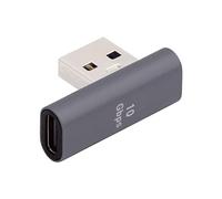 xiwai Adattatore dati USB-C di tipo C femmina a USB 3.0 A maschio a basso profilo e angolato a sinistra di 90 gradi per laptop desktop