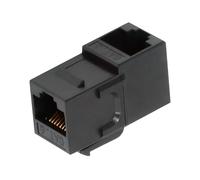 xiwai Adattatore di inserimento Keystone UTP CAT6 Up angolato a 90 gradi RJ45 femmina-femmina UTP CAT6 Keystone in linea per pannello di presa a parete nero