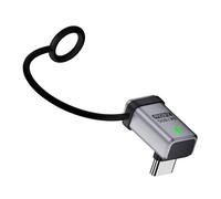 xiwai Adattatore di prolunga USB C maschio-femmina USB 5.0 80 Gbps con angolazione di 90 gradi su e giù, con cinturino, portachiavi, 240 W, 16 K, 8 K, 5 K, compatibile con USB 4.0, Thunderbolt 3/4/5