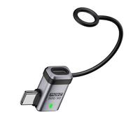 xiwai Adattatore di prolunga USB C USB 5.0 80 Gbps maschio-femmina con angolo sinistro e destro, con cinghia, portachiavi, 240 W, 16 K, 8 K, 5 K, compatibile con USB 4.0, Thunderbolt 3/4/5