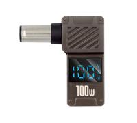 xiwai Adattatore di ricarica USB-C PD 65W Type-C a jack DC 7,4 x 5,0 mm, display LED intelligente, uscita 100 W, porta di ricarica 20 V 5 A, compatibile con laptop HP
