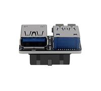 xiwai Adattatore doppio USB 3.0 tipo A femmina a scheda madre 20/19 pin box header slot adattatore PCBA tipo piatto