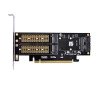 xiwai Adattatore PCI Express PCI-E 3.0 e Dual SATA a NGFF NVME MSATA M-Key B/M-Key SSD 3 in 1