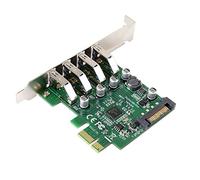 ChenYang Adattatore per scheda di espansione PCI Express HUB da 4 porte PCI-E 1X a 4 USB 3.0 con staffa slot PCI-E da 80/120 mm