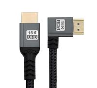xiwai Cavo ad angolo sinistro 16K 8K UHD HDMI 2.2 versione 96 Gbps 0,5 m da tipo A maschio a HDMI maschio HDTV HDTV a 90 gradi per HDTV, desktop, laptop e monitor