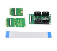 xiwai Cavo adattatore da mini PCI-E e NGFF A+E a SATA 3.0, 4 porte, 6 Gbps, per espandere la capacità di archiviazione SSD