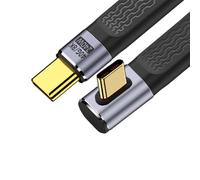 xiwai Cavo dati 8K piatto sottile FPC, 240 W, tipo C, USB-C maschio a maschio, angolo a basso profilo, USB4, 40 Gbps, 100 W, per computer portatile, 13 cm