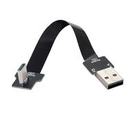 xiwai Cavo dati da USB 2.0 tipo A maschio ad angolo retto USB-C tipo C maschio FPC piatto sottile per FPV, disco e telefono, 2 m
