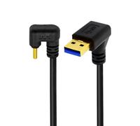 xiwai Cavo dati di alimentazione USB 3.0 ad angolo verso il basso, da tipo A a tipo C USB-C maschio a maschio, 480 Mbps, nero opposto a forma di U, angolato sul retro, per laptop, tablet, telefono,