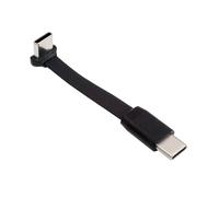 xiwai Cavo dati di ricarica USB-C da tipo C a USB-C, alimentazione USB 2.0, ultra sottile, piatto, angolato verso l'alto e verso il basso, 65 W, ricarica rapida per laptop, tablet e telefono, 6 cm