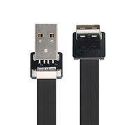 xiwai Cavo dati FPC piatto sottile da USB 2.0 tipo A maschio a maschio tipo A angolato verso il basso, 0,5 m, per FPV, dischi, scanner e stampanti