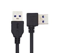 xiwai Cavo dati USB 3.0 angolato tipo A maschio a maschio dritto 3.0 Tipo-A 5 Gbps ad angolo retto 90 gradi 40 cm