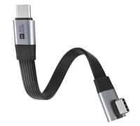 xiwai Cavo di prolunga a basso profilo angolato a 90 gradi USB 5.0 80 Gbps Slim Flat FPC maschio-maschio 20 cm 240 W 16K 8K 60Hz 5K compatibile con USB 4.0 Thunderbolt 3/4/5 a 40 Gbps.