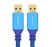 xiwai Cavo di prolunga intrecciato da USB 3.0 da tipo A maschio a USB 3.0 A maschio, 5 Gbps, per disco SSD e fotocamera, 0,3 m