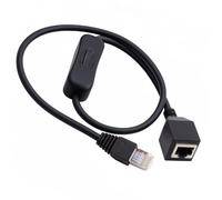 xiwai Cavo di prolunga RJ45 da maschio a femmina CAT6 8P8C STP UTP con interruttore singolo on/off 304 cavo patch di rete LAN Ethernet, 60 cm