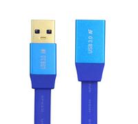 xiwai Cavo di prolunga Ultra Flat High Speed Slim USB 3.0 Tipo A maschio a USB 3.0 Tipo A femmina blu 5 Gbps per dati fotocamera SSD disco 30 cm