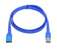 xiwai Cavo di prolunga Ultra Flat High Speed Slim USB 3.0 Tipo A maschio a USB 3.0 Tipo A femmina blu 5 Gbps per dati fotocamera SSD disco 60 cm