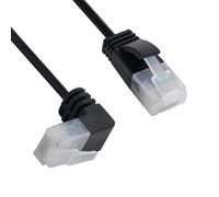 xiwai Cavo di rete Ethernet Cat6 Ultra Slim RJ45, angolato su dritto, UTP, 90 gradi, Cat6a, LAN per laptop, router TV Box (2 m)