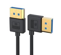 xiwai Cavo DisplayPort 1.4 ultrasottile ad angolo sinistro 8K 4K 3.2ft/100cm, DP a DP bidirezionale [UHD, 8K @60Hz, 4K @144Hz] Ultra-HD 32.4Gbps 90 gradi cavo di prolunga per scheda grafica