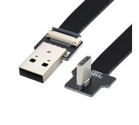 xiwai Cavo FPC piatto sottile ad angolo retto da USB 2.0 tipo A maschio a USB-C tipo C maschio, per FPV, disco e telefono, 0,5 m