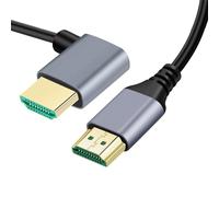 xiwai Cavo HDTV ultra sottile 8K HDMI 2.1, 0,5 m, 4K, ultra flessibile, sottile, ad angolo retto, tipo A maschio a maschio, per computer, HDTV, proiettore, Home Theatre