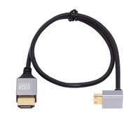 xiwai Cavo HDTV ultra sottile ad angolo di 90 gradi da mini HDMI 2.1 tipo A a tipo C 8K 4K, ultra flessibile, sottile, per fotocamera HDTV da 0,5 m
