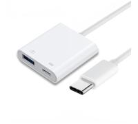 xiwai Hub USB C tipo C a USB 3.0 femmina standard di tipo A con adattatore di ricarica PD Power Charge 2 in 1 Extender USB compatibile con MacBook, laptop, tablet, telefono