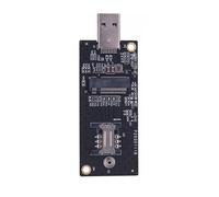 Xiwai M.2 Key-B NGFF WWAN a USB 3.0 Riser Card Adapter w Slot SIM per 3G/4G/5G LTE Wireless Module Modem Card