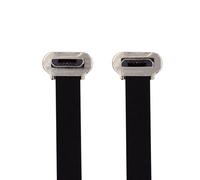 xiwai Micro USB 2.0 da 90 gradi a micro USB maschio a 5 pin, ultra sottile, cavo dati e ricarica piatto, 16 cm, spina angolare dal basso verso l'alto