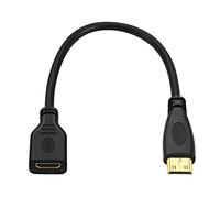 xiwai Mini HDMI Tipo-C Presa Femmina a Mini HDMI Maschio Adattatore Cavo di Prolunga Ad Alta Velocità per Fotocamera HDTV 4K 1080P 15cm