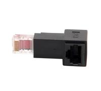 xiwai RJ45 - Adattatore di rete Ethernet LAN Ethernet ad angolo di 90 gradi 8P8C FTP STP UTP Cat 5e CAT6 maschio a femmina