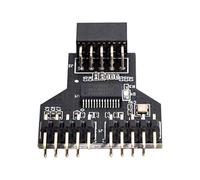 xiwai Scheda madre 9pin USB 2.0 Header 1 a 2 femmina estensione HUB connettore adattatore porta Multilier