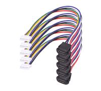 xiwai Set da 5 pezzi di cavi OEM tipo C femmina a 6 pin, da USB-C a 6 pin, impermeabili, con passo = 2,0 mm, tipo di montaggio a scatto DC 5 V/20 V, cavo di alimentazione PD