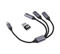 xiwai USB 2.0 USB-C Splitter Cavo Y USB Tipo-C da 1 a 3 Hub Cavo Adattatore Split per Laptop Desktop Telefono Mouse Tastiera Stampante Disco